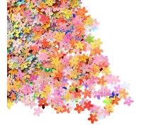 Artibetter Confeti de Flores Coloridas para Boda y Fiesta, Decoración Ligera de Plástico en Forma de Flor, 60g para Mesas y Eventos Obsequios