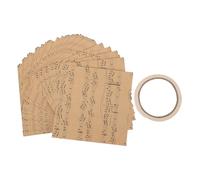 Artibetter Conos de Papel Kraft para Alimentos 50 Piezas Conos para Helado y Dulces para Flores Bodas y Celebraciones Color Natural Diseño de Notas Musicales
