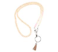 Artibetter Cordón para Porta Credencial para Mujer Cuentas Decorativas, Hebilla de Seguridad, Color Rosa, Ligero y Resistente, Adecuado para Profesores y Uso en Oficina