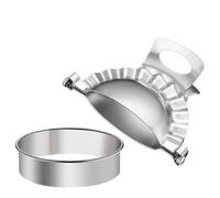 ARTIBETTER Cortador de Masa y Prensas para Dumplings 2 Piezas de Acero Inoxidable Herramienta para Envolver Empanadas y Raviolis en Cocina Doméstica