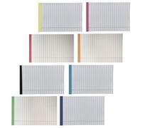 Artibetter Cuaderno de Notas A6 Pequeño Rayas y Páginas Perforadas Papel Resistente Set de 8 Unidades para Escuela Oficina y Uso Profesional