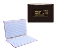Artibetter Cuaderno para Chequera Personal Espiral, Material Pp y Papel 2 Piezas Adecuado para Gestión Financiera en Oficina y Hogar