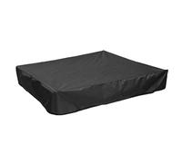 Artibetter Cubierta Cuadrada de Poliéster Tafetán para Arenero y Piscina Negro con Protección Solar y Cordón Ajustable para Jardín y Patio