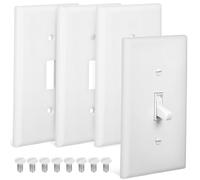 Artibetter Cubierta de Placa de Interruptor de Luz Eléctrica PC de Color Claro Resistente a Impactos, Diseño Sencillo y Reemplazo Fácil, Pack de 4 Piezas para Decoración y Protección