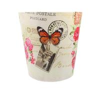 Artibetter Cubo de Basura Doméstico de 10l en Cuero Pu Diseño Estampado de Flores, Contenedor de Almacenamiento Multifunción Resistente al Agua para Hogar y Oficina, Papelera Decorativa