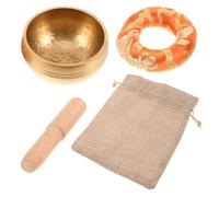 ARTIBETTER Cuenco de Sonido de Yoga de Cobre Martillado a Mano Profundo Sonido Resonante y Encanto Antiguo para Práctica Espiritual Diaria y Viajes al Aire Libre