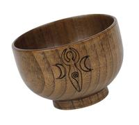 Artibetter Cuenco Pequeño de Madera para Sacrificios Rituales, Decoración de Altar Diseño Redondo y Superficie Lisa, Adecuado para Ocasiones Obsequios Hogar
