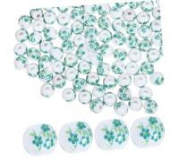 Artibetter Cuentas De Cerámica Redondas 10mm Verdes 100 Piezas Para Bricolaje Joyería Diy Pulseras Manualidades Fiesta Regalos Verano