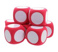 Artibetter Dados Borrables de Espuma 6 Cm Rojos para Enseñanza de Matemáticas Niños, Dados de Aula Multiusos de Borrado en Seco para DIY Educativo, Juego Creativo 8 Piezas