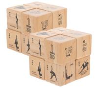 ARTIBETTER Datos de Madera para Ejercicio y Yoga 4 Piezas Accesorios para Juegos y Fiestas Dados de Entrenamiento Físico Divertidos Dados de Entrenamiento en Casa de Fitness de Madera