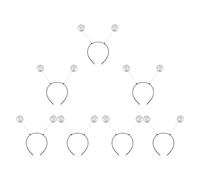 Artibetter de Diademas Plateadas Accesorio Creativo y Brillante 7 Piezas Bolas de Espuma para Decoración del Cabello Adecuado para Fiestas y Festivales