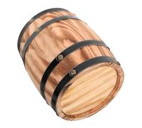 Artibetter Decoración Barril de Madera Robusta Vintage Adorno Barril de Vino Artesanal para Hogar y Bar Modelo Antiguo de Barrica de Madera de Roble