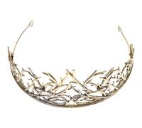 ARTIBETTER Diadema de Boda Vintage de Rama Dorada para Mujer y Niña, Tiara Barroca de Cosplay y Fiesta, Accesorio Ligero para Cumpleaños y Eventos Obsequios