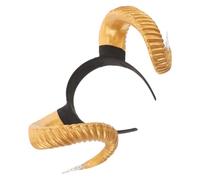Artibetter Diadema de Cuerno Dorado para Adultos Material Plástico Resistente y Diseño que Sostiene el Cabello, Adecuado para Disfraz y Fotos Familia y Amigos
