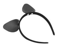 ARTIBETTER Diadema de Cuero Negra Orejas de Conejo para Mujer, Accesorio Decorativo Cabeza, Tocado de Fiesta Unisex, Aro Pelo Adecuado para Disfraces y Eventos
