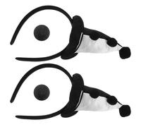 Artibetter Diadema de Halloween 2 Sombreros de Negro y de Felpa Suave 2 Narices Negras de Espuma Accesorios para Carnaval Cosplay y Fiesta Temática para Mujeres