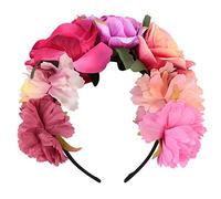 Artibetter Diadema Flores de Rosa de Poliéster Ligera y Cómoda para Halloween, Accesorio Adorable y Único para Fiestas y Fotos Amigos