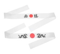 Artibetter Diadema Ninja Japonesa 2 Piezas de Poliéster Transpirable para Chef de Sushi y Artes Marciales, Banda Deportiva Hachimaki para Karate, Uso en Cocina y Actividades Fitness