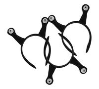 Artibetter Diademas Antenas de Caracol Negras, 3 Piezas de Tejido Cómodo para Eventos y Bodas, Accesorios Creativos Cabello Que Destacan en Fotos