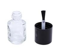 Artibetter Esmalte de Uñas Diseño Simple 15 Botellas Vacías de Vidrio Transparente de 5ml con Pincel y Tapa Redonda para Amantes Manicura