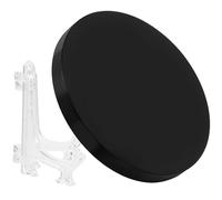 ARTIBETTER Espejo Circular de Obsidiana Negra Natural 6 Cm con Soporte para Adivinación y Decoración Moderna en Sala de Estar, Espejo Decorativo de Cristal para Meditación y Energía Positiva