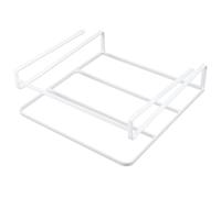 Artibetter Estantería Colgante Debajo del Escritorio de Hierro Blanco, Estante Organizador para Libros y Portátiles en Dormitorio, Soporte de Almacenamiento Práctico para Oficina y Estudio