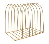 Artibetter Estantería Metálica Semicircular Grande para Escritorio Estante Organizador Dorado para Oficina y Hogar Librería Horizontal Multiusos para Espacio Reducido Almacenamiento