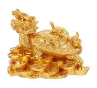 Artibetter Estatua Feng Shui Dragón Tortuga Decorativa para Hogar, Figura de Suerte Dorada 12.5x9.2x10.5 cm, Símbolo de Prosperidad y Protección, Ideal para Decoración de Mesa y Regalo