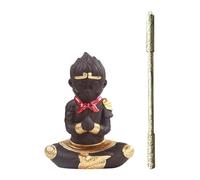 Artibetter Estatua Rey Mono Sun Wukong Arenisca para Acuario Decoración Zen con Base Estable Figura Detallada para Tanque de Peces y Jardín de Meditación Accesorio Multifunción para Mascota