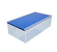 Artibetter Estuche acrílico Antipolvo para Mahjong, Caja de Almacenamiento Transparente vacía para fichas de Juego, Organizador de Mahjong Americano de 3 cm con Tapa extraíble para el hogar y