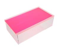 Artibetter Estuche acrílico Antipolvo para Mahjong, Caja de Almacenamiento Transparente vacía para fichas de Juego, Organizador de Mahjong Americano de 3 cm con Tapa extraíble para el hogar y