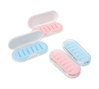 ARTIBETTER Estuche Organizador para Puntas de Lápiz Táctil 4 Piezas 6 Compartimentos Transparente y Colores y Soporte Portátil para Escuela Oficina y Viajes