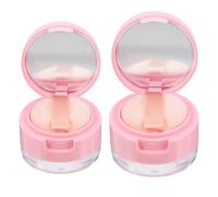 Artibetter Estuche para Polvos Sueltos de Viaje 2 Piezas con Espejo, Mini Compacto Portátil de 3g y 5g, Contenedor Vacío para Maquillaje Femenino, Incluye Aplicador para Polvo y Rubor,