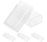 Artibetter Estuche Transparente para de 4 Piezas Caja Organizadora Pequeña de Tapa Porta Palillos Compacto para Baño Dormitorio y Oficina Almacenamiento Portátil