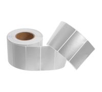 Artibetter Etiquetas Autoadhesivas Plateadas Mate, Papel Adhesivo Resistente al Desgaste y Reutilizable, 1 Rollo 1000 Unidades para Oficina y Envío
