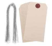 ARTIBETTER Etiquetas Manila Con Alambres De Hierro 100 Pcs 6x12cm Etiquetas De Envío Para Embalaje Resistente y Práctica Adecuado Para Logística y Gestión