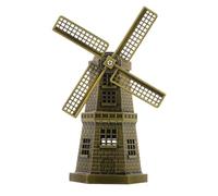 Artibetter Figura Diseño Europeo Retro Vintage de Aleación Dorada de Molino de Viento Decoración para Hogar y Oficina, Adecuado para Sala y Espacio de Trabajo
