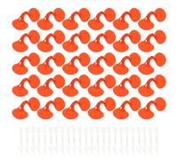 Artibetter Gafas Antipicaje para Gallinas 100 Piezas, Anteojeras sin Ataduras Rojas para Aves de Corral, Protección Ocular para Evitar Conflictos y Mejorar la Salud en Granjas Avícolas