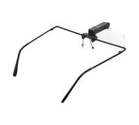 Artibetter Gafas Lupa con Aumento sin Distorsión y Luz LED Incorporada para Reparación de Circuitos y Manualidades, Lentes de Hierro y Vidrio con 3 Aumentos Disponibles