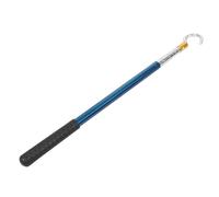 Artibetter Gancho para Escalera de Desván Desplegable, Tirador Manija Puerta del Ático, Aleación de Aluminio y Goma, Azul, con Anilla y Tornillos de Montaje, para Puertas Domésticas y Uso