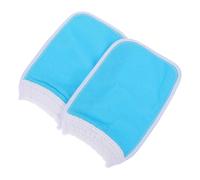 Artibetter Guantes Exfoliantes de Baño de Material Vegetal Azul 2 Piezas Diseño de Manopla y Espuma Abundante para Camping y Viajes