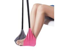 Artibetter Hamaca para Pies de Viaje Rosa de Tela, Soporte Portátil para Avión y Oficina Que Ayuda a Prevenir Dolor Lumbar y Mejora la Circulación Sanguínea