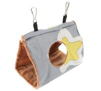 Artibetter Hamaca Tipo Nido para Pájaros Pequeños Gris Cama Colgante Agujeros Modelo Grueso Pequeño Cálida y Cómoda para Jaulas Adecuado para Loros y Mascotas Pequeñas Invierno