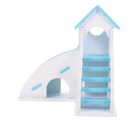 Artibetter Hamster House con Túnel y Escalera Castillo Pequeño para Roedores Refugio Seguro y Juguete de Escalada para Hámsters Ratones Conejos y Gerbos Color Azul