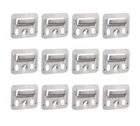 Artibetter Hebilla de Acero Inoxidable para Panel de Pared Integrada 43X32 MM 100 Piezas de Abrazadera para Paneles de Bambú y Fibra de Madera Diseño Avellanado Fijación Resistente para