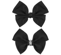Artibetter Hebilla de Lazo para Zapatos de Novia, Clips para Zapatos Nudo de Lazo, Color Negro, 1 Par, Accesorio Decorativo Adecuado para Bodas y Manualidades