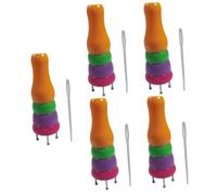 ARTIBETTER Herramienta De Diy Abs Para Hacer Cordones Y Pulseras Máquina De Tricotin Ligera Y Resistente Kit Para Tejer Lana Y Macramé Para Manualidades 2 Piezas X 5