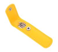 Artibetter Herramienta Práctica de Acero Inoxidable para Limpieza de Oídos Kit de 6 Piezas con Estuche Amarillo para Eliminar Cerumen y Prevenir Bloqueos en Casa y Oficina