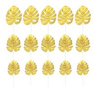 Artibetter Hojas de Monstera Artificiales Doradas 15 Piezas 5 Grandes 5 Medianas 5 Pequeñas para Decoración de Bodas y Fiestas Hojas Realistas Reutilizables de Tela para Eventos y Hogar