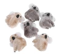Artibetter Horquillas de Peluche Forma de Koala para Niña, Set de 6 Clips Laterales en Gris y Caqui, Accesorios Adorables Cabello, Perfectos para Uso Diario y Regalos